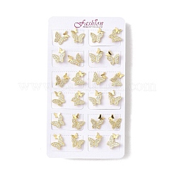 Серьги-гвоздики из циркония&nbsp;EJEW-D305-20G-03