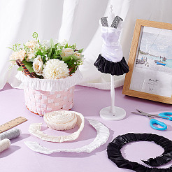 9 ярд шифоновой кружевной ленты с морщинами OCOR-NB0002-39B