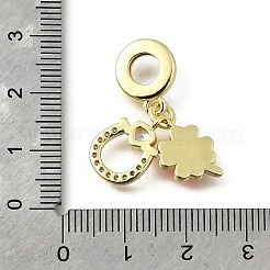 Европейские подвески с паве из латуни KK-Q066-04G