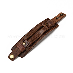 Kuhhaut Kabel breite Schnur Armbänder&nbsp;BJEW-P0001-11A