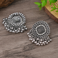 Серьги-люстры из сплава с цветком&nbsp;GG9850-1