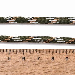 ポリコットン製の編み込みコード（芯入り）  ラウンド  靴ひも用  キーホルダーストラップ  ロープブレスレットの作り方  ダークオリーブグリーン  5mm  約90~100ヤード/バンドル&nbsp;OCOR-NH0002-01-24