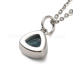 Колье с подвеской из треугольного кубического циркония NJEW-F303-01P