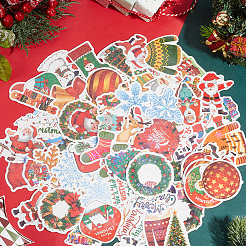 1 пакет самоклеящихся бумажных наклеек на рождественскую тематику&nbsp;DIY-SC0032-88