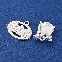 20スタイルの合金ペンダント20個セット  楽器チャーム  銀  14~30x7~19x1~6mm  穴：1.2~2mm  1個/スタイル&nbsp;FIND-C069-05S