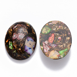 Собранные синтетические имперские яшмы и бронзитовые кабошоны G-R457-01A