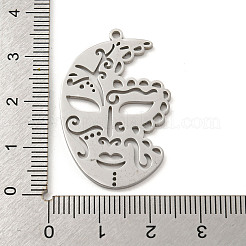 Pendentifs en acier inoxydable 304 anti-ternissement&nbsp;STAS-P342-02P