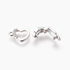 Латунные микро проложить кубического циркония раз за застежками KK-P164-09P