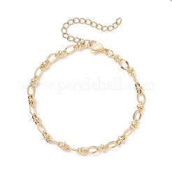 Латунные браслеты-цепочки с овальными звеньями для женщин&nbsp;BJEW-JB12678