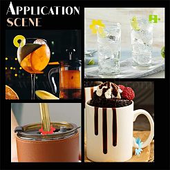 2 комплект из 2-х стильных силиконовых подвесок в виде бокалов DIY-OC0009-96