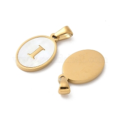 Натуральный ракушечный овал с инициалами STAS-I351-23G-I