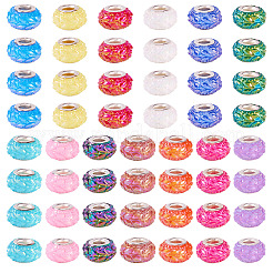 72шт 12 цвета непрозрачной смолы европейские бусины&nbsp;RESI-TA0004-39