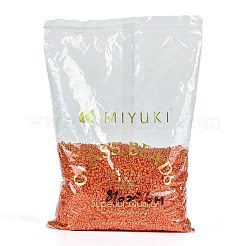 MIYUKIラウンドロカイユビーズ  日本製シードビーズ  8/0  （rr236)オレンジライニングクリスタル  3mm  穴：1.1mm  約19000~20500個/ポンド&nbsp;SEED-G008-RR0236
