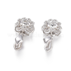 Латунный микро pave прозрачный кубический цирконий&nbsp;ZIRC-L093-28