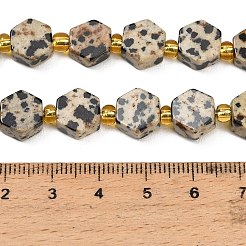 Natur Dalmatiner Jaspis Perlen Stränge&nbsp;G-F833-B06-01