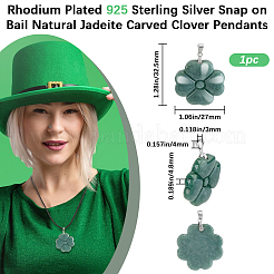 1 шт. резные подвески из натурального жадеита&nbsp;G-BBC0001-61