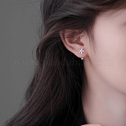 999 серебряный микропаве прозрачный кубический циркониевый беруши калибра EJEW-P296-07P