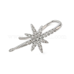 Латунные серьги-кольца из прозрачного кубического циркония KK-H521-01P