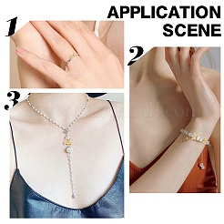 Латунные микро проложить класса AAA кубического циркония бусы KK-NB0004-41G