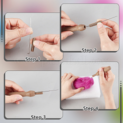 Шерстяной войлок деревянная ручка&nbsp;FIND-WH0148-771