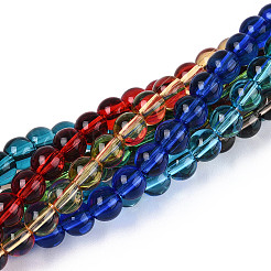 Прозрачные стеклянные бусины GLAA-N058-6mm-B01