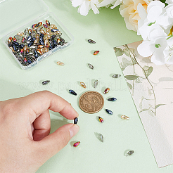 100шт 5 цвета гальванические стеклянные бусины EGLA-PH0001-49