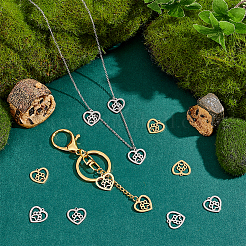 20 шт. подвески из нержавеющей стали 201 двух цветов STAS-UN0045-46