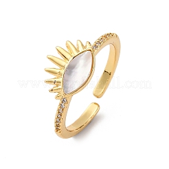 Латунные кольца-манжеты с микропаве из кубического циркония&nbsp;KK-D363-24C-G