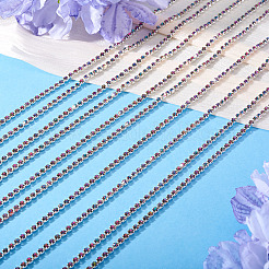 5 ярд сплава стеклянные стразы чашки цепи&nbsp;AJEW-TA0002-63