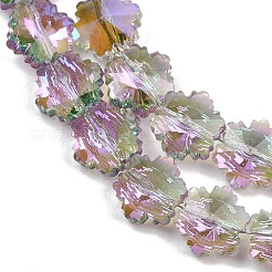 Стеклянные бусины с гальваническим покрытием  EGLA-B011-01A-HR01