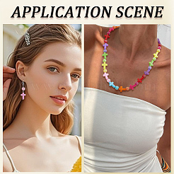 600шт 3 стиля непрозрачные акриловые бусины&nbsp;SACR-PA0001-12