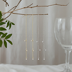 2 пара 2-х цветных прозрачных кубических циркониевых сережек&nbsp;EJEW-GO0002-13