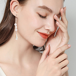 1 нить бусины из натурального селенита&nbsp;G-AR0005-51