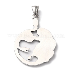 Pendentifs en acier inoxydable 304 avec placage ionique (IP)&nbsp;STAS-D067-15AS