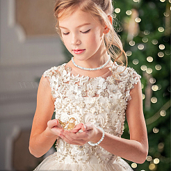 2шт 2 браслета из стеклянных бусин и детских браслетов SJEW-FH00001