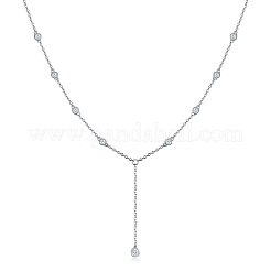 925 серебряное ожерелье с прозрачными кубическими цирконами LD8156