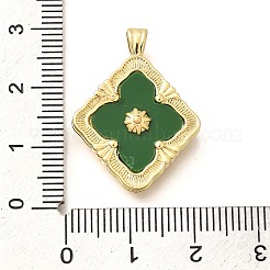 Латунные подвески из акрила с микропейвом и кубическим цирконием&nbsp;ZIRC-D275-02G-01