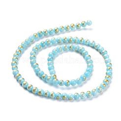 Abalorios de jade natural de mashan hebras&nbsp;G-P232-01-H-4mm