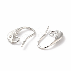 ラックメッキ真鍮キュービックジルコニアイヤリングパーツ  水平ループ付き  混合形状  プラチナ  6~16x2.5~4mm  穴：1.2~1.8mm  ピン：0.8~1mm&nbsp;KK-B057-02