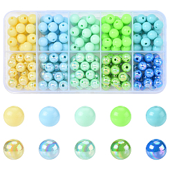 200шт 10 цвета непрозрачные акриловые бусины&nbsp;MACR-YW0003-77