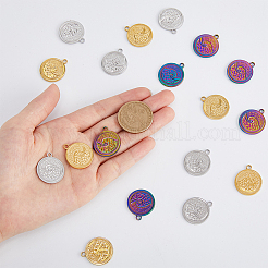 18 шт. подвески из нержавеющей стали 201 двух цветов&nbsp;STAS-DC0013-43