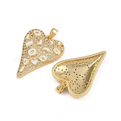 Латунные микропаве прозрачные подвески с фианитом ENAM-K078-01G