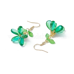 Orecchini pendenti in vetro in acciaio inossidabile 304&nbsp;EJEW-MZ00433-01