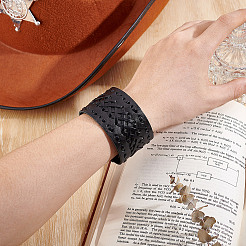 Плетеные браслеты искусственная кожа шнур BJEW-WH0014-075B