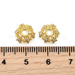 Звездные латунные колпачки с микропаве из кубического циркония KK-K300-05B-G