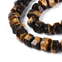 Природных тигровый глаз бисер нитей&nbsp;G-N347-17A-02