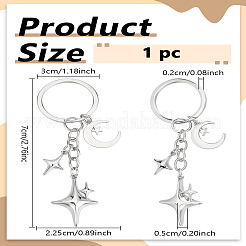 1 шт. Звездные брелки из сплава&nbsp;KEYC-LP0001-28