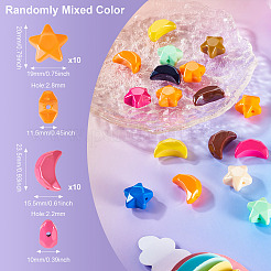 20шт 2 стиля непрозрачные акриловые бусины&nbsp;OACR-TA0002-98