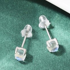 925 серьги-гвоздики из стерлингового серебра с защитой от потускнения&nbsp;EJEW-M202-01