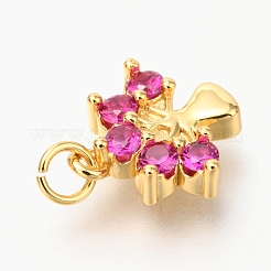 Латунь микропаве пурпурные подвески из фианита ZIRC-O036-35G